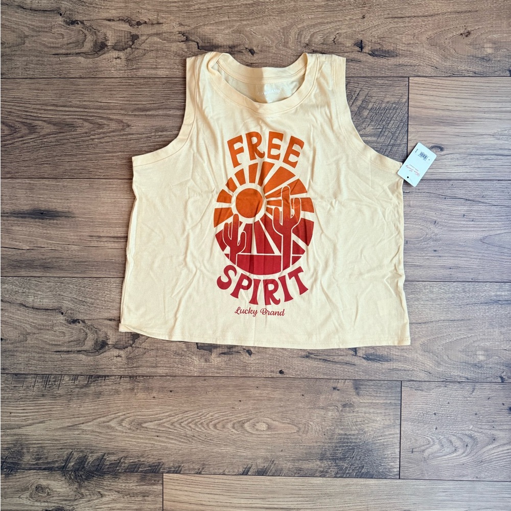 Lucky Brand Yellow Wear Lucky Tee